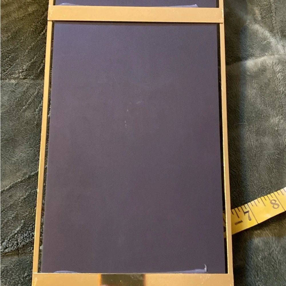 Gold Framed Rectangular Vanity Mirror Tray